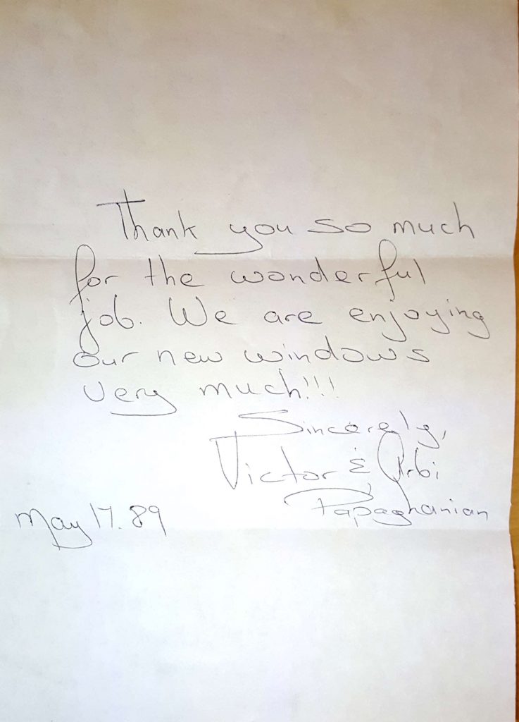 Window Replacements Testimonial