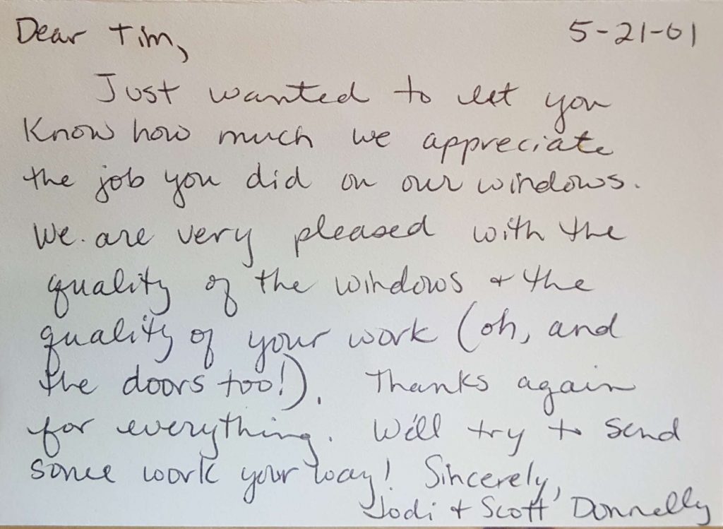 Window Replacements Unlimited Testimonial